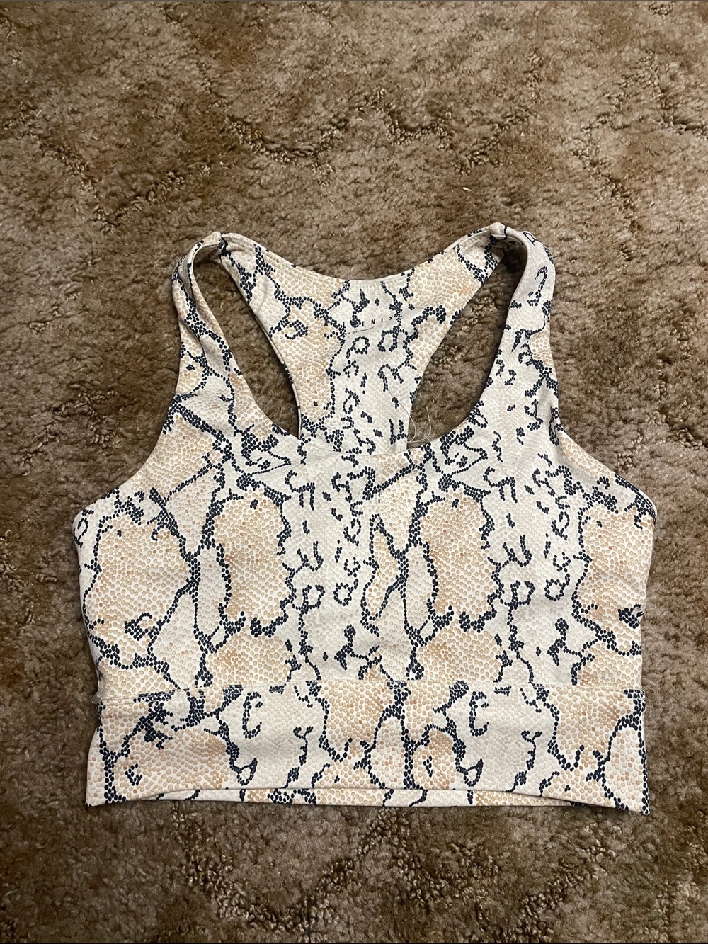 AllFenix Snakeskin Sports Bra with Removable Padding Size Medium
